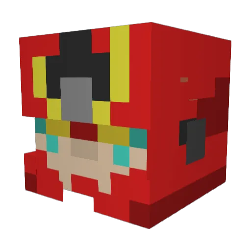 Fiend009 Minecraft avatar head, 3D render