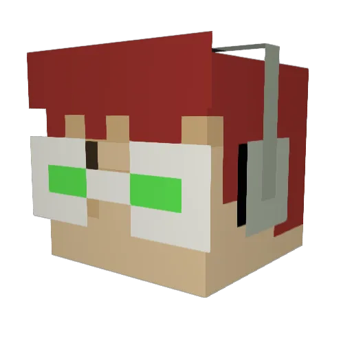 FiendishParagon Minecraft avatar head, 3D render