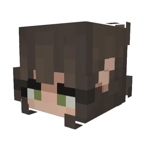 Fiendurea Minecraft avatar head, 3D render