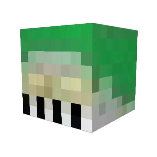 Fientable Minecraft avatar head, 3D render
