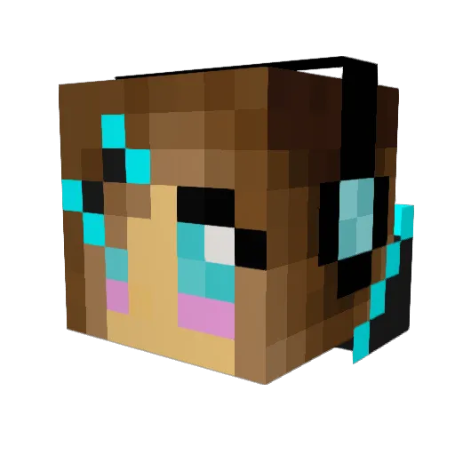 Fiepigen03 Minecraft avatar head, 3D render