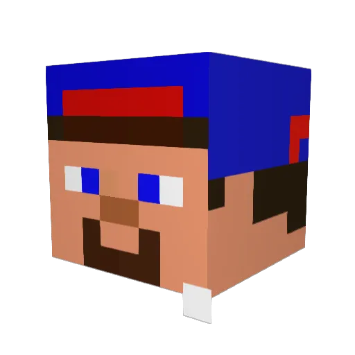 FierceFighter7 Minecraft avatar head, 3D render