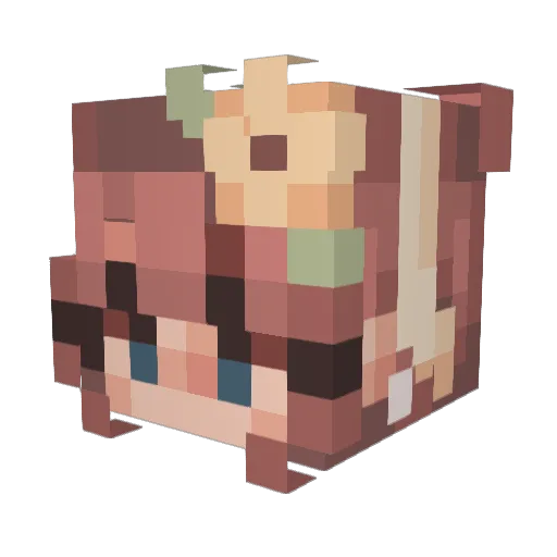FierceFixy Minecraft avatar head, 3D render