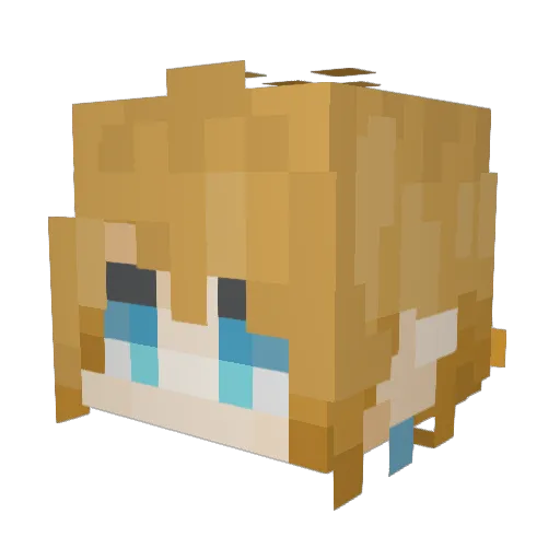 FierceGreen Minecraft avatar head, 3D render