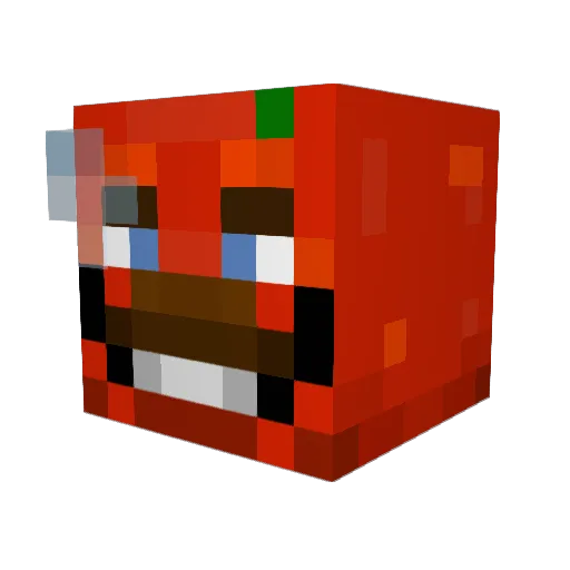 Fierloga Minecraft avatar head, 3D render