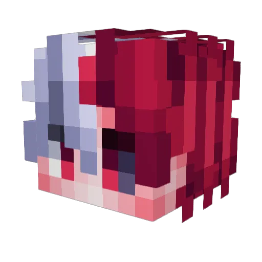 Fiero49 Minecraft avatar head, 3D render