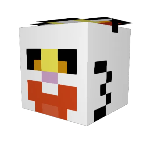 Fieron Minecraft avatar head, 3D render