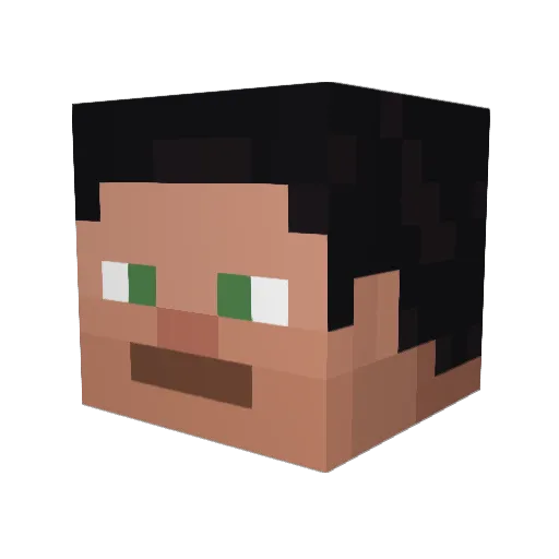 FieryBiscuits Minecraft avatar head, 3D render