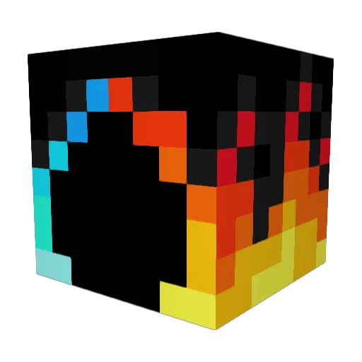 FieryButts Minecraft avatar head, 3D render
