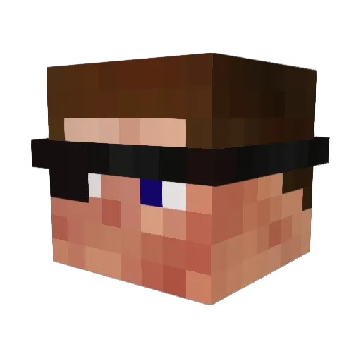 FieryDweevil Minecraft avatar head, 3D render