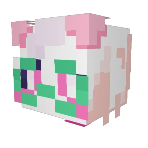 FieryFireDragon Minecraft avatar head, 3D render