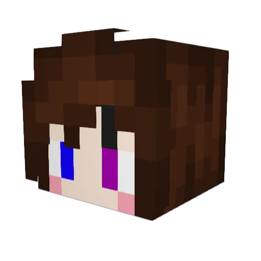 FieryFox_ Minecraft avatar head, 3D render