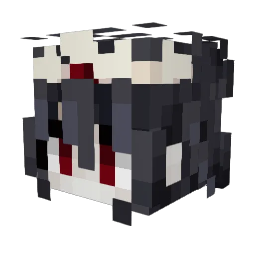 FieryQueen Minecraft avatar head, 3D render