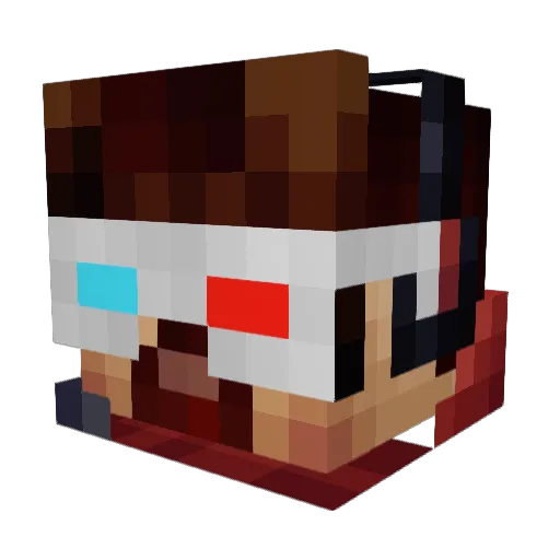 FieryYT Minecraft avatar head, 3D render