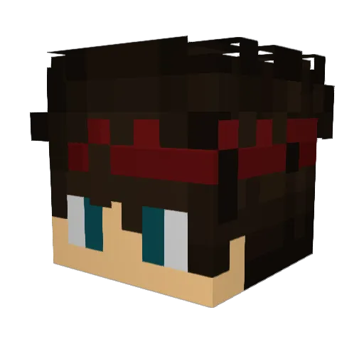 FieryZane Minecraft avatar head, 3D render