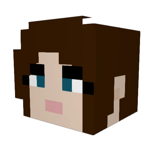 FiestyBanana Minecraft avatar head, 3D render