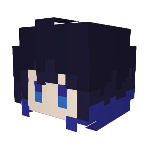Fifelt Minecraft avatar head, 3D render