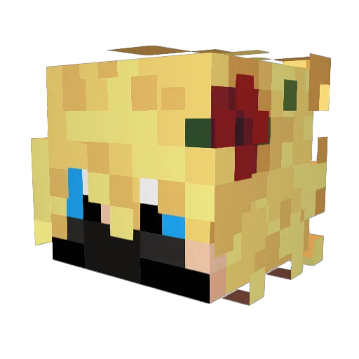 Fifi117 Minecraft avatar head, 3D render