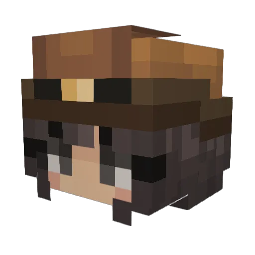 FifiVali Minecraft avatar head, 3D render