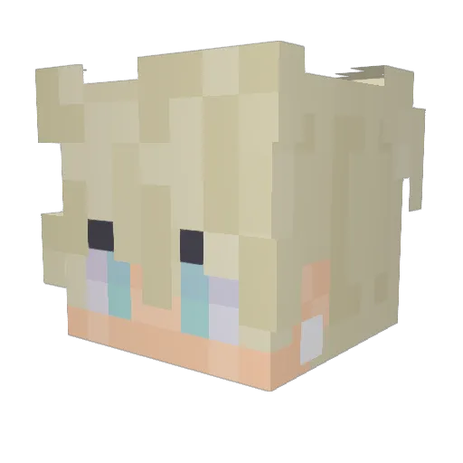 Fifo9 Minecraft avatar head, 3D render