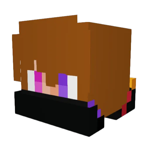 Fifouyooo Minecraft avatar head, 3D render
