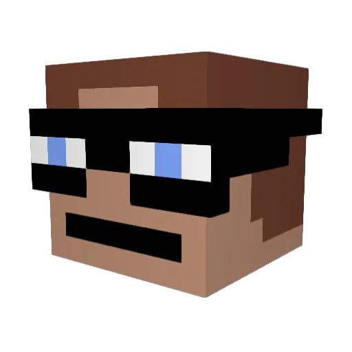 FifthBeatleBeck Minecraft avatar head, 3D render