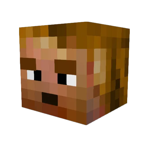 FifthTangent Minecraft avatar head, 3D render