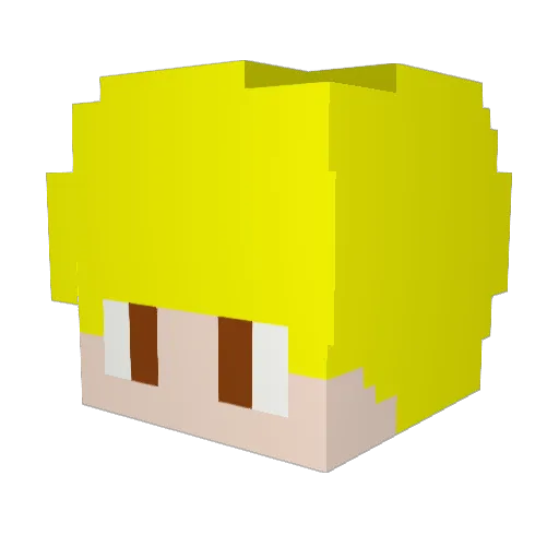Fiftydollar1 Minecraft avatar head, 3D render