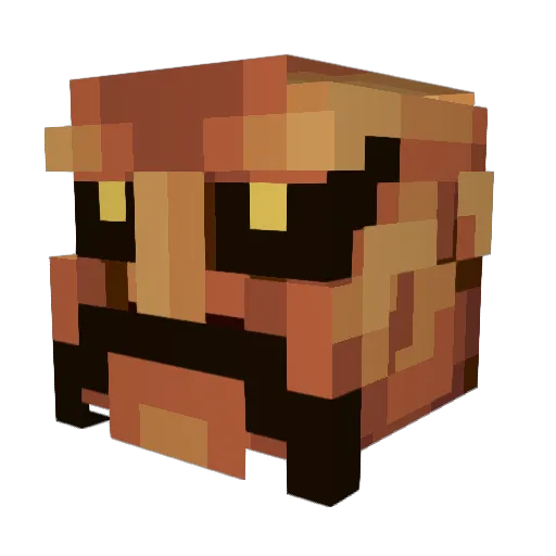 FigMuscle Minecraft avatar head, 3D render