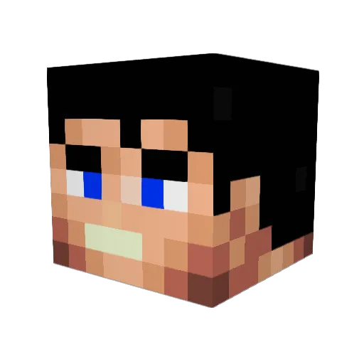 Figadelli Minecraft avatar head, 3D render
