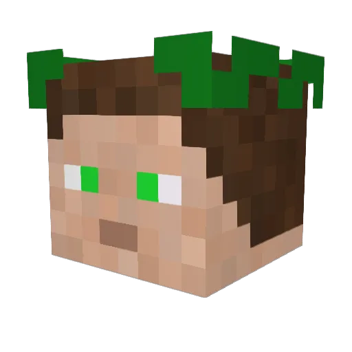 FigaroHallo Minecraft avatar head, 3D render