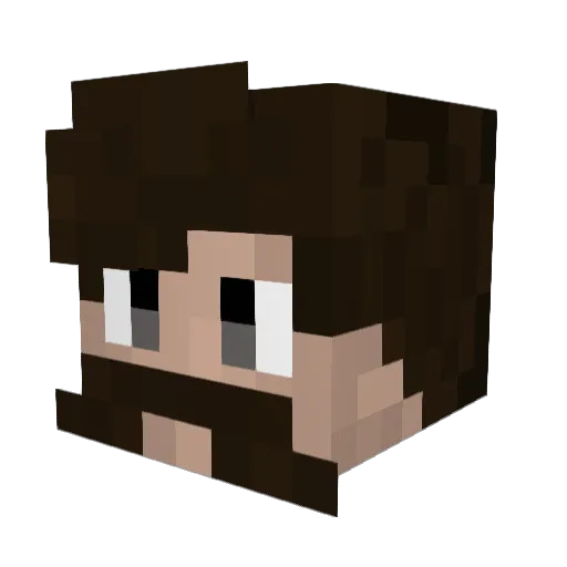 Figaro__ Minecraft avatar head, 3D render