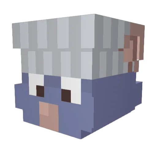 FiggieDoo Minecraft avatar head, 3D render