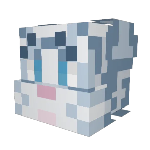 Figglenob Minecraft avatar head, 3D render