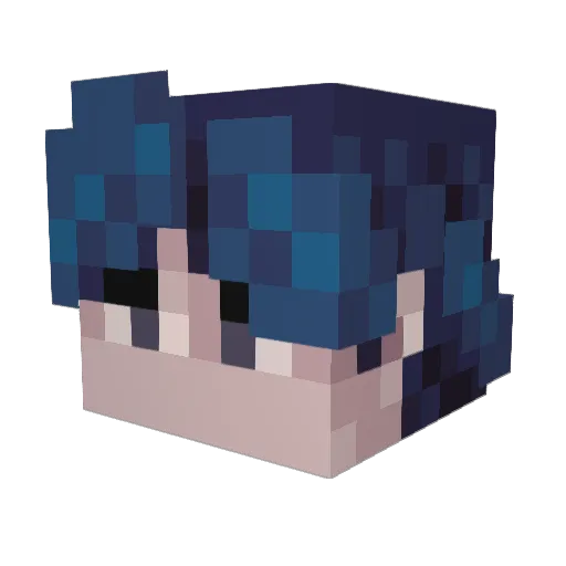 Figgovich Minecraft avatar head, 3D render