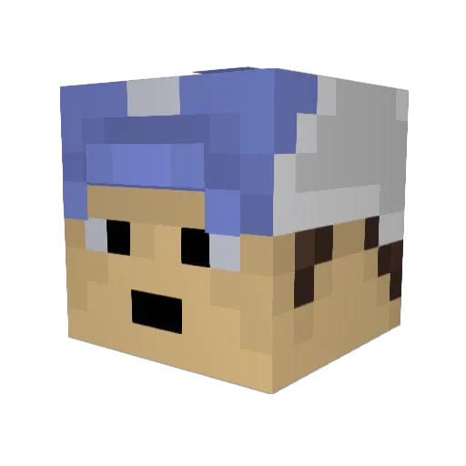 Figgy3185 Minecraft avatar head, 3D render