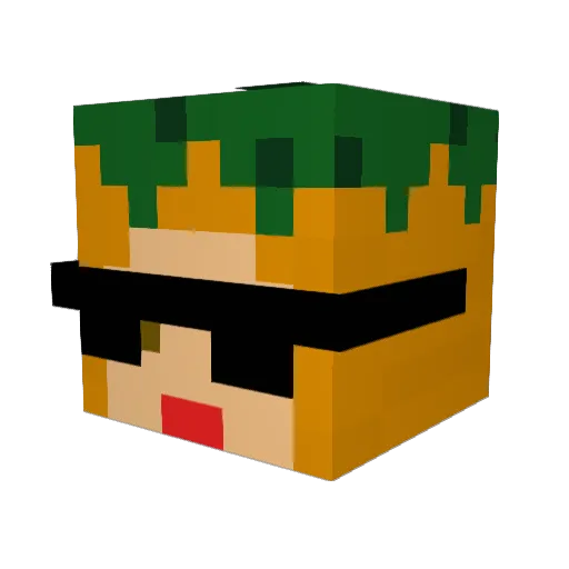Fight_Music Minecraft avatar head, 3D render