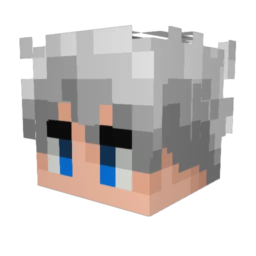 Fightable Minecraft avatar head, 3D render