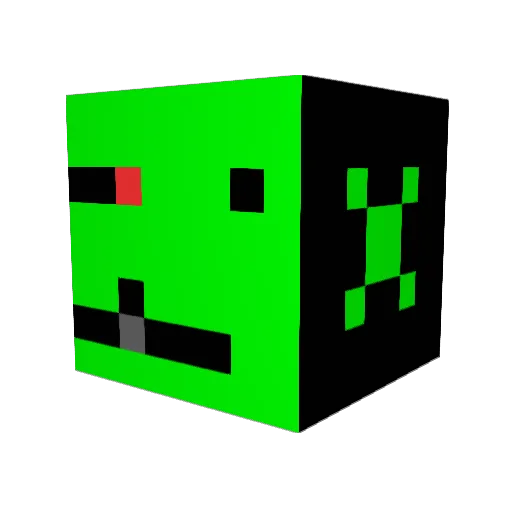 FighterFive5 Minecraft avatar head, 3D render