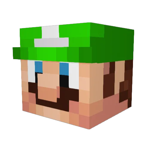Fighter_3D Minecraft avatar head, 3D render