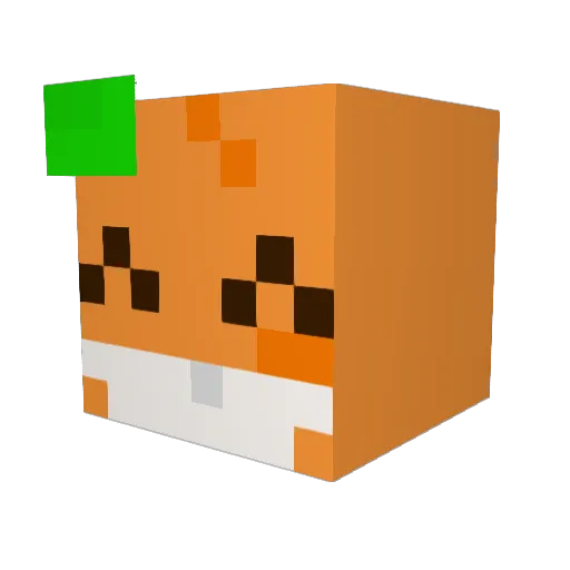 FightingCloud Minecraft avatar head, 3D render