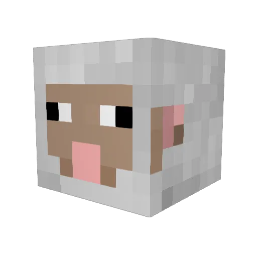 Fightington Minecraft avatar head, 3D render
