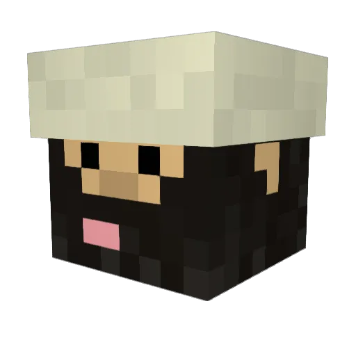 Fightmanpro Minecraft avatar head, 3D render
