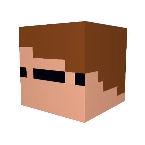 Fighty79 Minecraft avatar head, 3D render