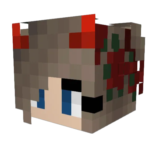 Figiya Minecraft avatar head, 3D render