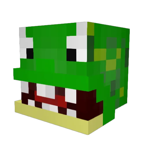 FigoValentino Minecraft avatar head, 3D render