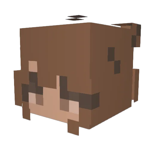 Figstuds Minecraft avatar head, 3D render