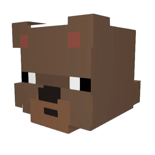 FigueRose Minecraft avatar head, 3D render