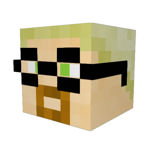 Figwumberton Minecraft avatar head, 3D render