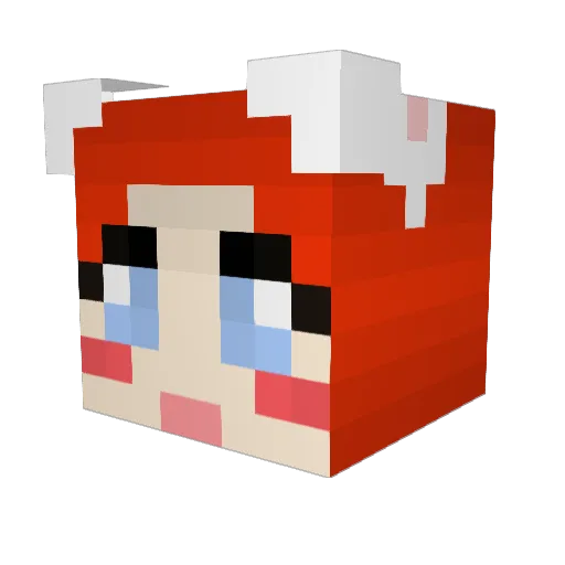 Fihraa Minecraft avatar head, 3D render
